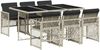 vidaXL 7-tlg. Garten-Essgruppe mit Kissen Hellgrau Poly Rattan 3210731 Bild 2