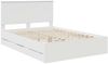 vidaXL Bettrahmen mit Schubladen Weiß 140 x 190 cm Ingenieurs Holz 3411117 Bild 4