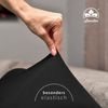 leevitex® Spannbettlaken 120x200 cm - 130x200 cm | Spannbetttuch Bettlaken | 100% Jersey Baumwolle | Matratzenhöhe bis 25 cm | Ökotex | Schwarz Bild 3