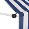 vidaXL Einziehbare Markise Handbetrieben 150 cm Blau/Weiß Gestreift 43219 Bild 4