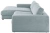 KAWOLA Sofa MADELINE Ecksofa Cord hellblau Longchair links 85 x 190 x 270 cm Bild 3