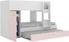 Vente-unique - ANTHONY Bett Holz, Platte PuderrosaWeiß - B 112 cm x H 150 cm x L 244 cm Bild 5