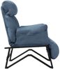 ML-DESIGN Loungesessel Wohnzimmersessel mit Armlehnen Fußablage Seitentaschen Lesesessel, Blau Sessel Fernsehsessel verstellbar Relaxsessel Leinen Ruhesessel Bild 3