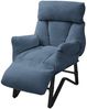 ML-DESIGN Loungesessel Wohnzimmersessel mit Armlehnen Fußablage Seitentaschen Lesesessel, Blau Sessel Fernsehsessel verstellbar Relaxsessel Leinen Ruhesessel Bild 2