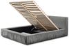 Polsterbett Doppelbett LEXIE 180x200cm Komplettset in Stoff Riviera Grau Bild 2