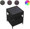 vidaXL Nachttisch mit Infinity-LED Schwarz 40x40x51 cm 3284101 Bild 2