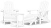 vidaXL Adirondack-Gartenstühle mit Hocker & Tisch HDPE Weiß 3095712 Bild 2