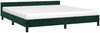Bettgestell, Doppelbett ohne Matratze Dunkelgrün 160x200 cm Samt Bild 3