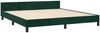 Bettgestell, Doppelbett ohne Matratze Dunkelgrün 160x200 cm Samt Bild 4