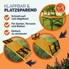Casaria Bierzeltgarnitur, 3-tlg, Klappbar, Holz natur / Stahl grün, 75 x 46 x 170 cm Bild 5