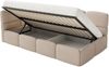 Selsey 'Cloudy' Kinderbett 120 cm, Bettkasten, 2x Rausfallschutz, Chenille, links, Beige Bild 4
