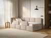 Selsey 'Cloudy' Kinderbett 120 cm, Bettkasten, 2x Rausfallschutz, Chenille, links, Beige Bild 3