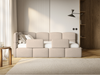 Selsey 'Cloudy' Kinderbett 120 cm, Bettkasten, 2x Rausfallschutz, Chenille, links, Beige Bild 2