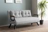 Dmora 2-Sitzer SchlafsofaCalvin, Verwandelbares Sofa, Lineare Stoffstruktur, Schlafsessel mit Stauraum, 133x78 h78 cm, Hellgrau Bild 2