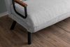 Dmora 2-Sitzer SchlafsofaCalvin, Verwandelbares Sofa, Lineare Stoffstruktur, Schlafsessel mit Stauraum, 133x78 h78 cm, Hellgrau Bild 5