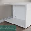 SONNI TV-Schrank TV-Schränke Breite 135cm Hochglanz 2 Glasböden mit LED Beleuchtung Bild 3