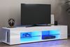 SONNI TV-Schrank TV-Schränke Breite 135cm Hochglanz 2 Glasböden mit LED Beleuchtung Bild 5