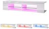 SONNI TV-Schrank TV-Schränke Breite 135cm Hochglanz 2 Glasböden mit LED Beleuchtung Bild 4