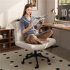 Yaheetech Bürostuhl mit breitem Sitz, ergonomischer Schreibtischstuhl Drehstuhl mit Rückenlehn, höhenverstellbar, Elfenbein Bild 3
