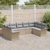 vidaXL Gartensofa-set mit Kissen Beige Poly-Rattan 3345520 Bild 3