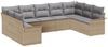 vidaXL Gartensofa-set mit Kissen Beige Poly-Rattan 3345520 Bild 2