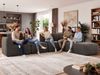 Wohnlandschaft modular NOARA 6M L, Eckcouch mit Wellenfederung, freistehendes Ecksofa, Modernes Design - Dunkelgrau Velvet - Rechts Bild 3