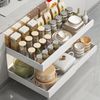 GarveeMore Küchenorganizer-Set 32-52CM Expandierbarer Ausziehbarer Schrank Organizer,FixiertmitKleber, Heavy Duty Auszug,Schubladen Ausziehbare Regale für Küche Speisekammer Bild 4