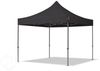3x3 m Faltpavillon, PREMIUM Stahl 40mm, Seitenteile mit Sprossenfenstern, schwarz Bild 2