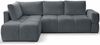 Selsey 'Taremi' Ecksofa mit Chenillebezug, Schlaffunktion und Stauraum, Dunkelgrau, beidseitig Bild 5