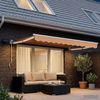 vidaXL Manuelle Gelenkarmmarkise mit LEDs Sand 3425869 Bild 3
