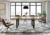Esstisch Mango 220x100x76 natur lackiert / Epoxid schwarz, U-Beine anthrazit matt EPOXY Bild 3