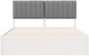 vidaXL Bettgestell mit gepolstertem Kopfteil Hellgrau 160 x 200 cm 3398223 Bild 5