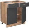 Küchenunterschrank Fame-Line Anthrazit-Gold 80 cm ohne Arbeitsplatte Vicco Bild 4