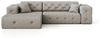 Ecksofa Designersofa CHANTAL in Stoff Opera Velvet Schwarz Ottomane Links Bild 4