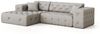 Ecksofa Designersofa CHANTAL in Stoff Opera Velvet Schwarz Ottomane Links Bild 2