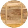 vidaXL Tischplatte Ø 70x3,8 cm Rund Raues Massives Mangoholz 370011 Bild 5