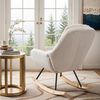 HAUSS SPOLE Schaukelstuhl Relaxsessel Polstersessel mit Taschenfederkern, Cordstoff,Metallrahmen Bild 2