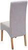 2er-Set Esszimmerstuhl Latina, Küchenstuhl Stuhl, Stoff/Textil ~ creme beige, helle Beine Bild 4