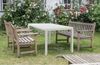Dmora Außentisch Asar, rechteckiges Esszimmerregal, Mehrzweck-Gartentisch für drinnen und draußen, 100 % Made in Italy, 138 x 78 x 72 cm, Weiß Bild 4