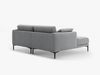 Micadoni Ecksofa Bemy 2-Sitzer Links Samt Grau Bild 3