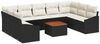 vidaXL Gartensofa-set mit Kissen 10 pcs Schwarz Poly-Rattan 3347873 Bild 2