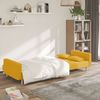vidaXL Schlafsofa 2-Sitzer mit 2 Kissen Gelb Stoff 375804 Bild 3