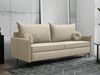 Mirjan24 'Cesechi' Schlafsofa mit Bettkasten, Kissen mit Reißverschluss, 101 x 216 x 96 cm, Beige Bild 2