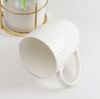Weissberg 2-tlg. Kaffeebecher 350 ml aus hochwertigem Porzellan, Relief-Design Bild 3