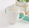 Weissberg 2-tlg. Kaffeebecher 350 ml aus hochwertigem Porzellan, Relief-Design Bild 2