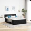 vidaXL Ottoman-Bett mit Matratze & LEDs Schwarz 140x200 cm Samt 3312700 Bild 4