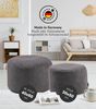 mokebo® Pouf, Hocker o. Sitzhocker aus Cord 30x50 cm 'Der Faule Lenz', Bodenkissen rund anthrazit, Fußhocker, Indoor Sitzkissen Stoff, Puff, Sitzpouf drinnen, kuschelig & weich, mit EPS-Perlen Füllung Bild 2
