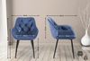 Esszimmerstuhl VIVI - Blau Samt, Metall 83x58x62cm Strapazierfähiger & pflegeleichter Bezug Esszimmerstühle Stuhl Esszimmer Küchenstühle Wohnzimmerstühle Bild 2