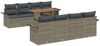 vidaXL Gartensofa-set mit Kissen 7 pcs Grau Poly-Rattan 3349306 Bild 2