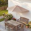 Mendler 'Parla' Sonnenschirm, halbrund, UV 50+, 300 cm, Creme Bild 1